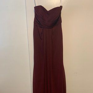 David's Bridal Bridesmaid Dress - Wine